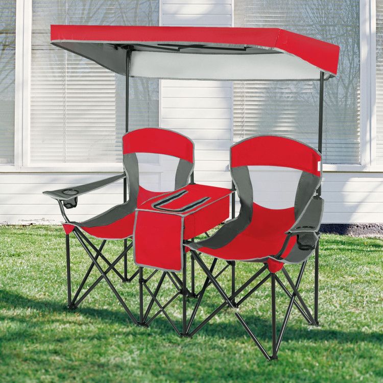 Folding Canopy Camping Chairs Two Person
