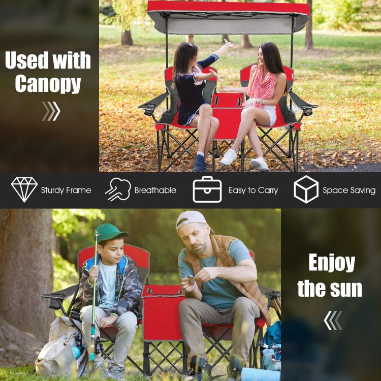 Folding Canopy Camping Chairs Two Person
