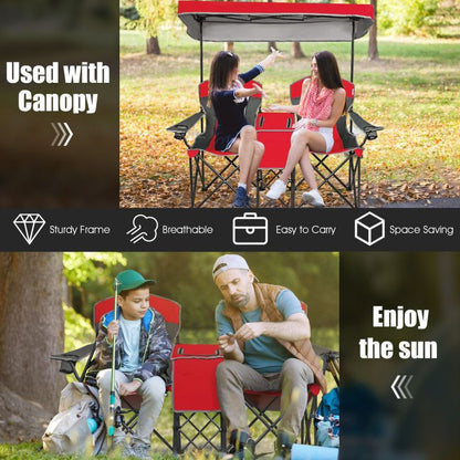 Folding Canopy Camping Chairs Two Person