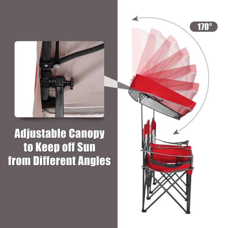 Folding Canopy Camping Chairs Two Person