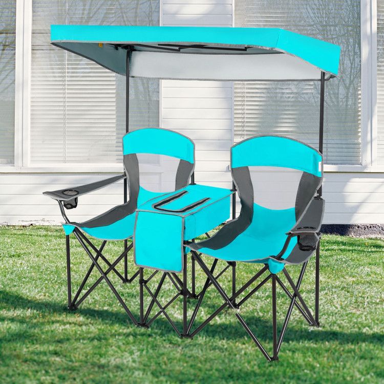 Folding Canopy Camping Chairs Two Person