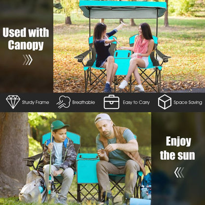 Folding Canopy Camping Chairs Two Person
