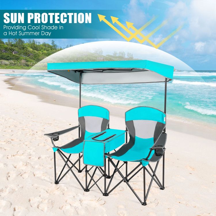 Folding Canopy Camping Chairs Two Person