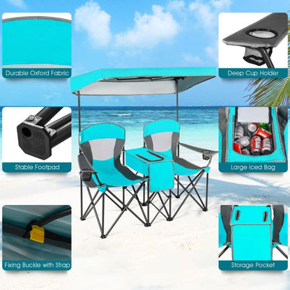 Folding Canopy Camping Chairs Two Person
