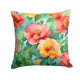 Georgia Cherokee Rose Watercolor Throw Pillow - Indoor & Outdoor Decor