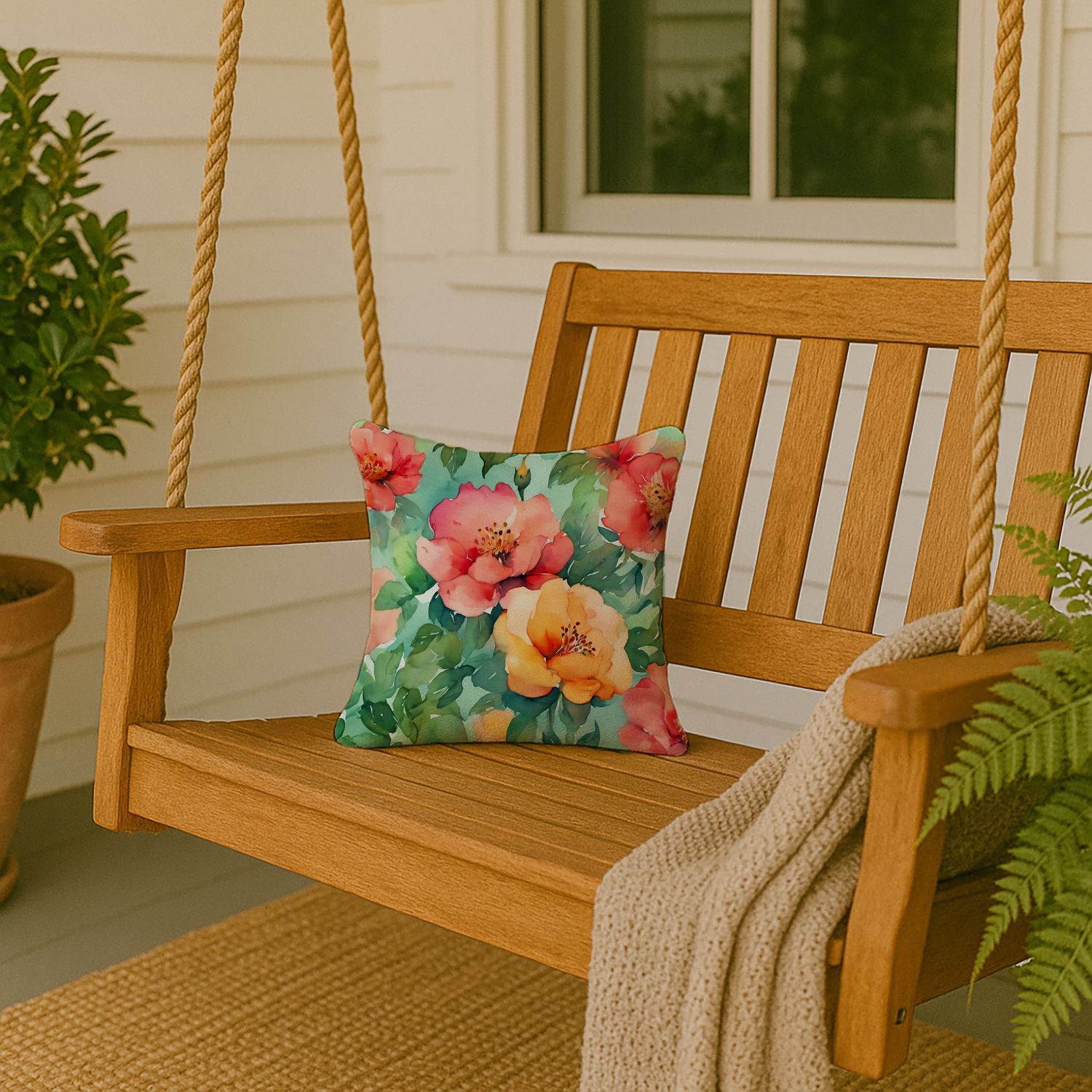 Georgia Cherokee Rose Pillow