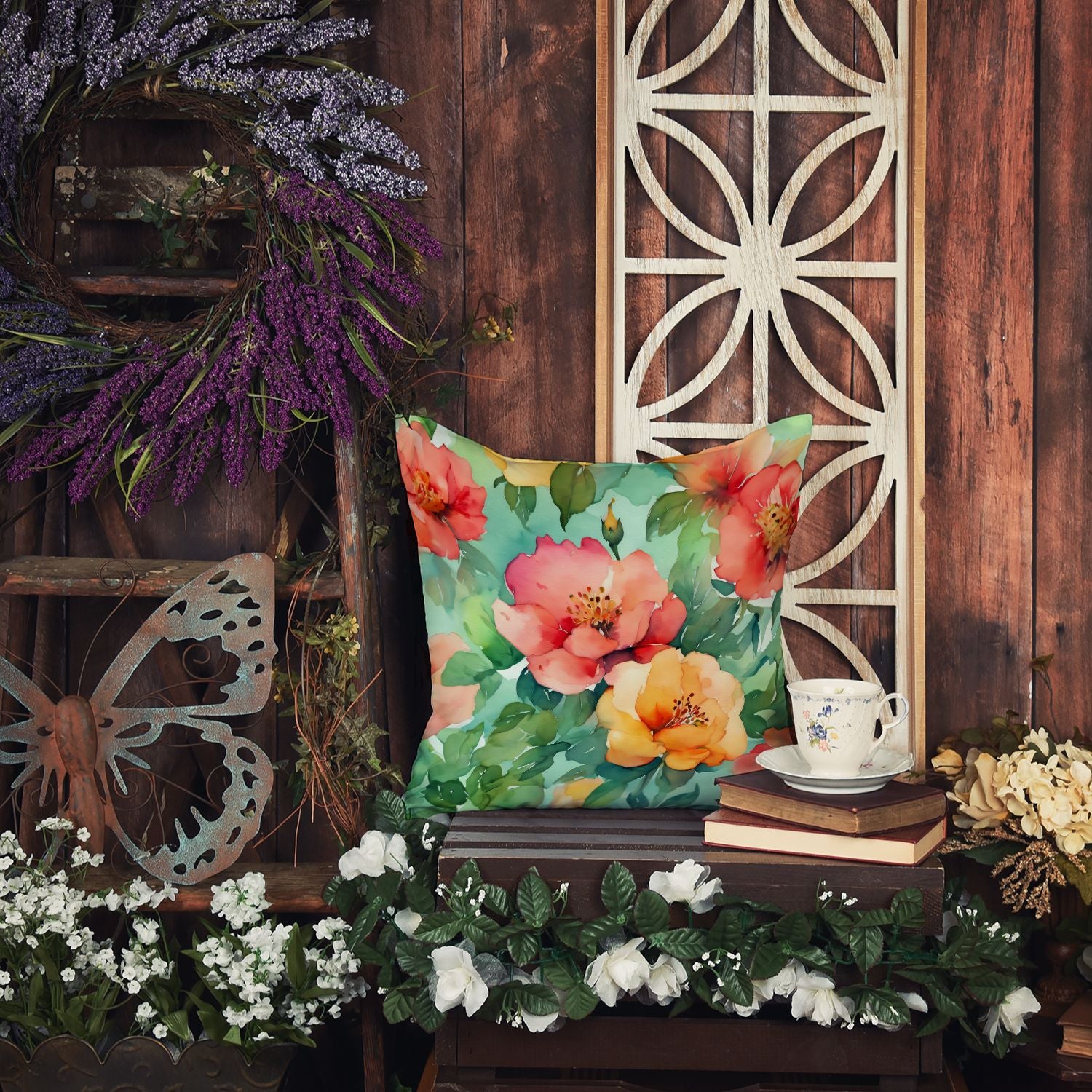 Georgia Cherokee Rose Pillow