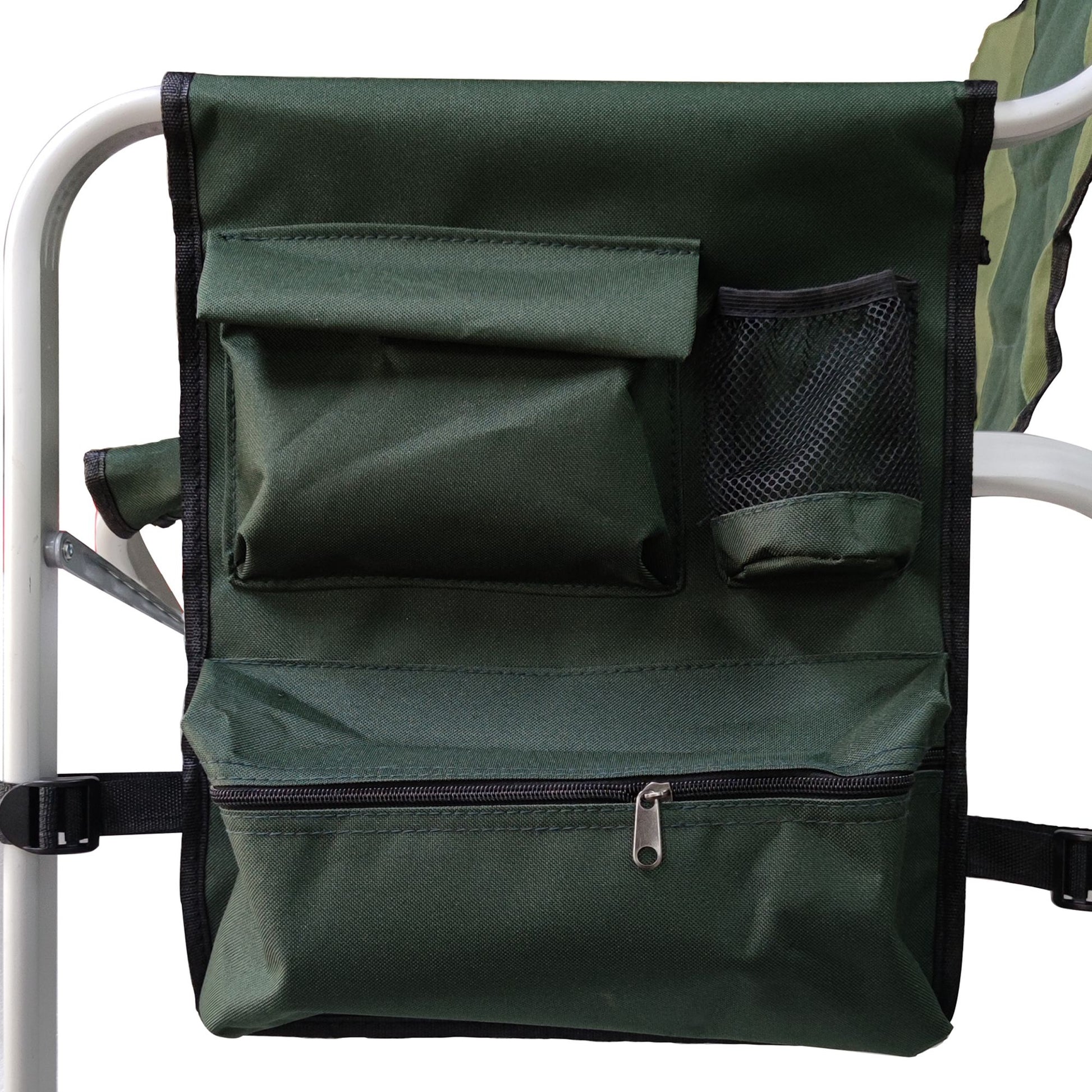 Green Padded Folding Chair With Side Table