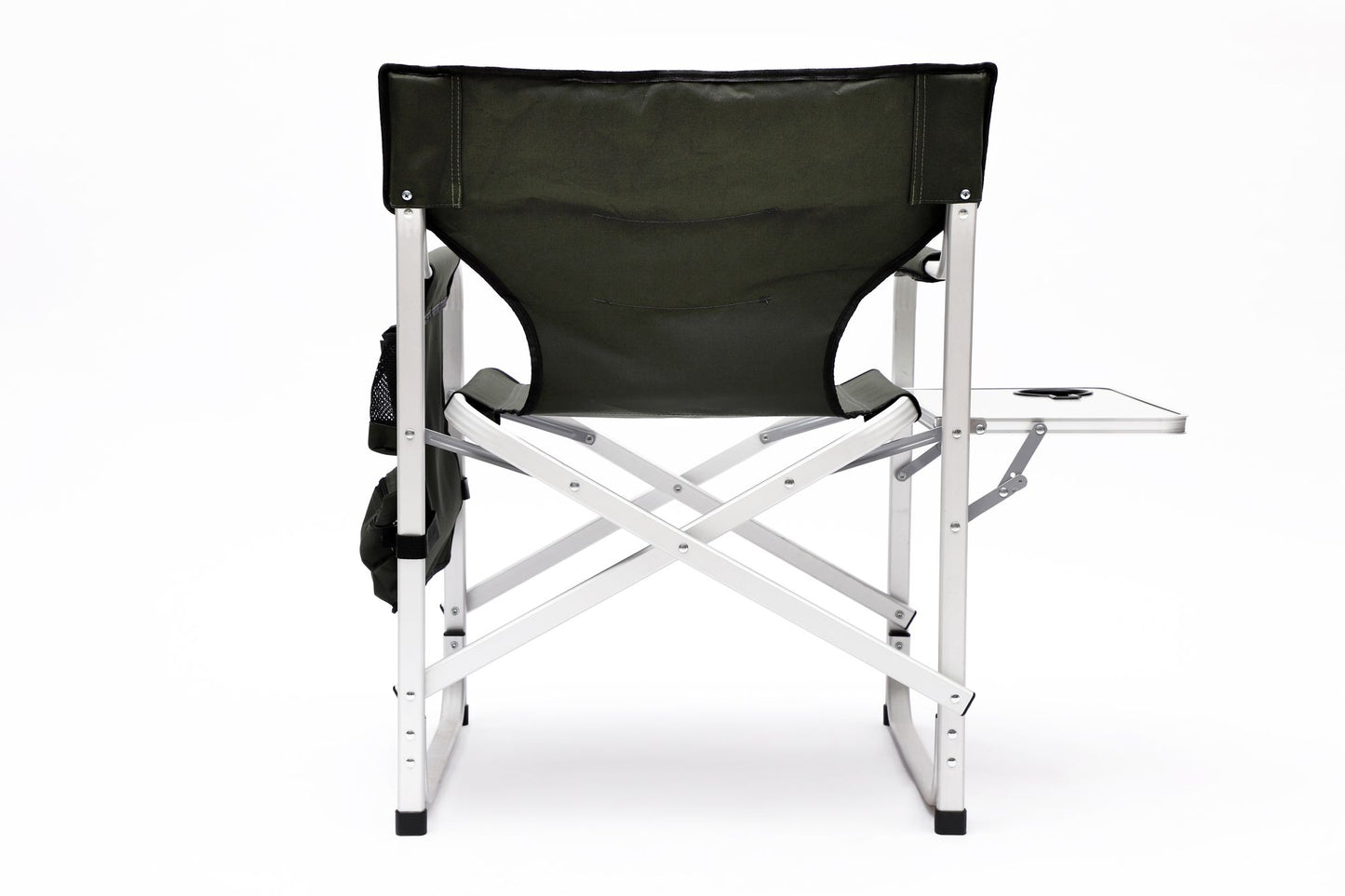 Green Padded Folding Chair With Side Table