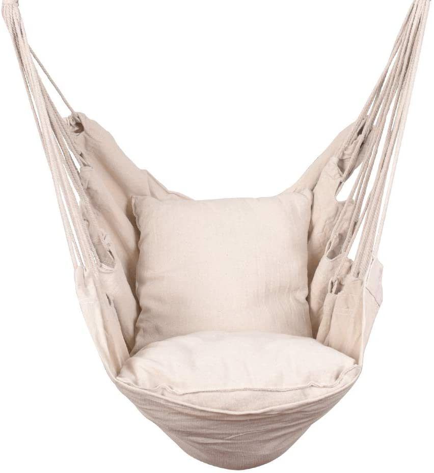 Hammock Chair Swing With Cushions 300lbs