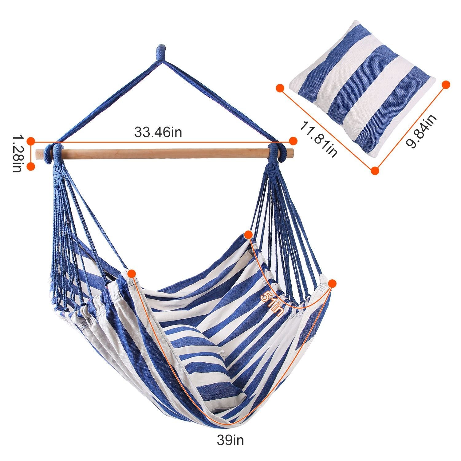 Hammock Hanging Chair Canvas Porch Patio Swing Seat