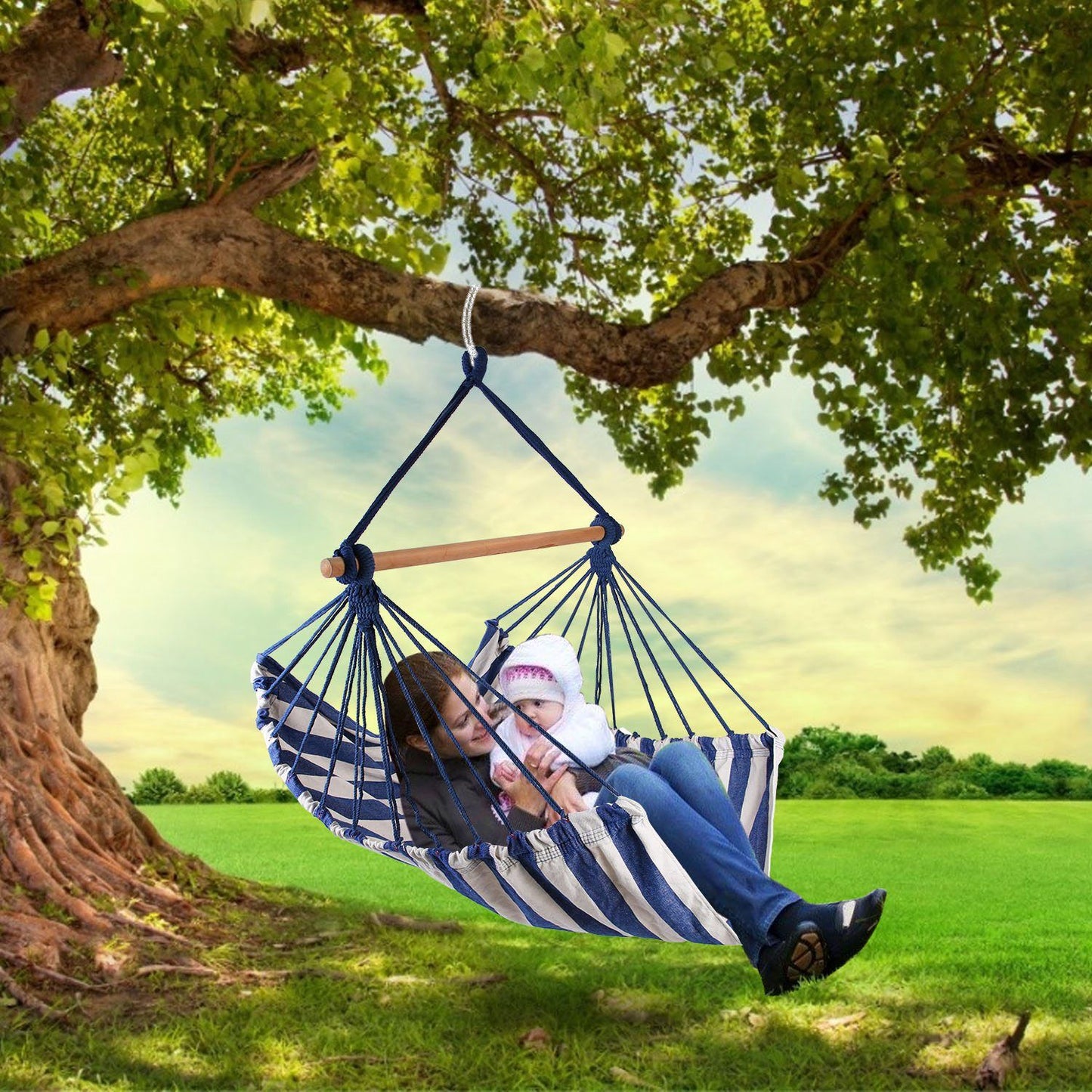 Hammock Hanging Chair Canvas Porch Patio Swing Seat