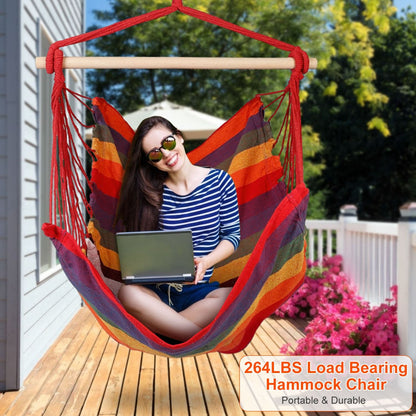 Hammock Hanging Chair Canvas Porch Patio Swing Seat