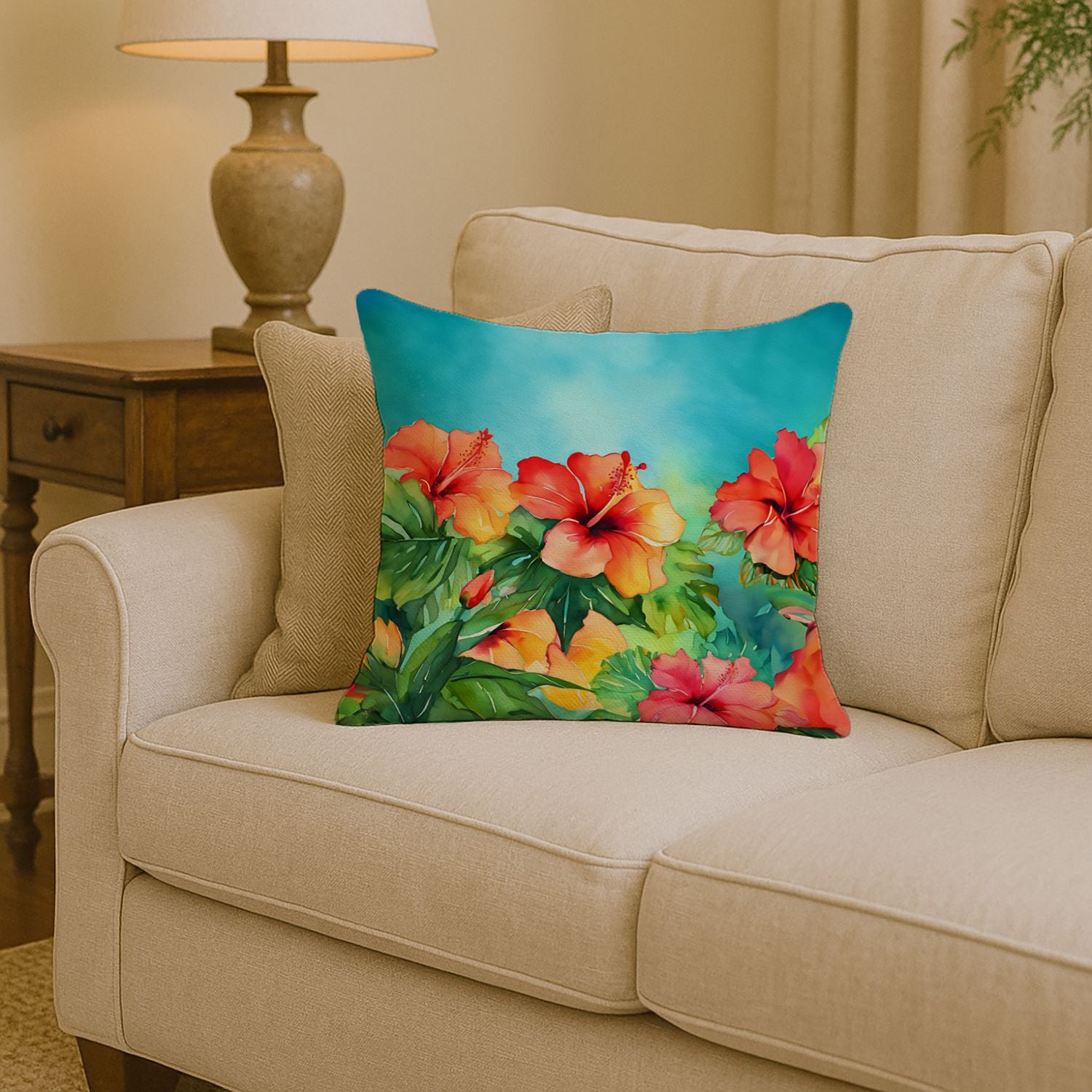 Hawaii Hibiscus Pillow