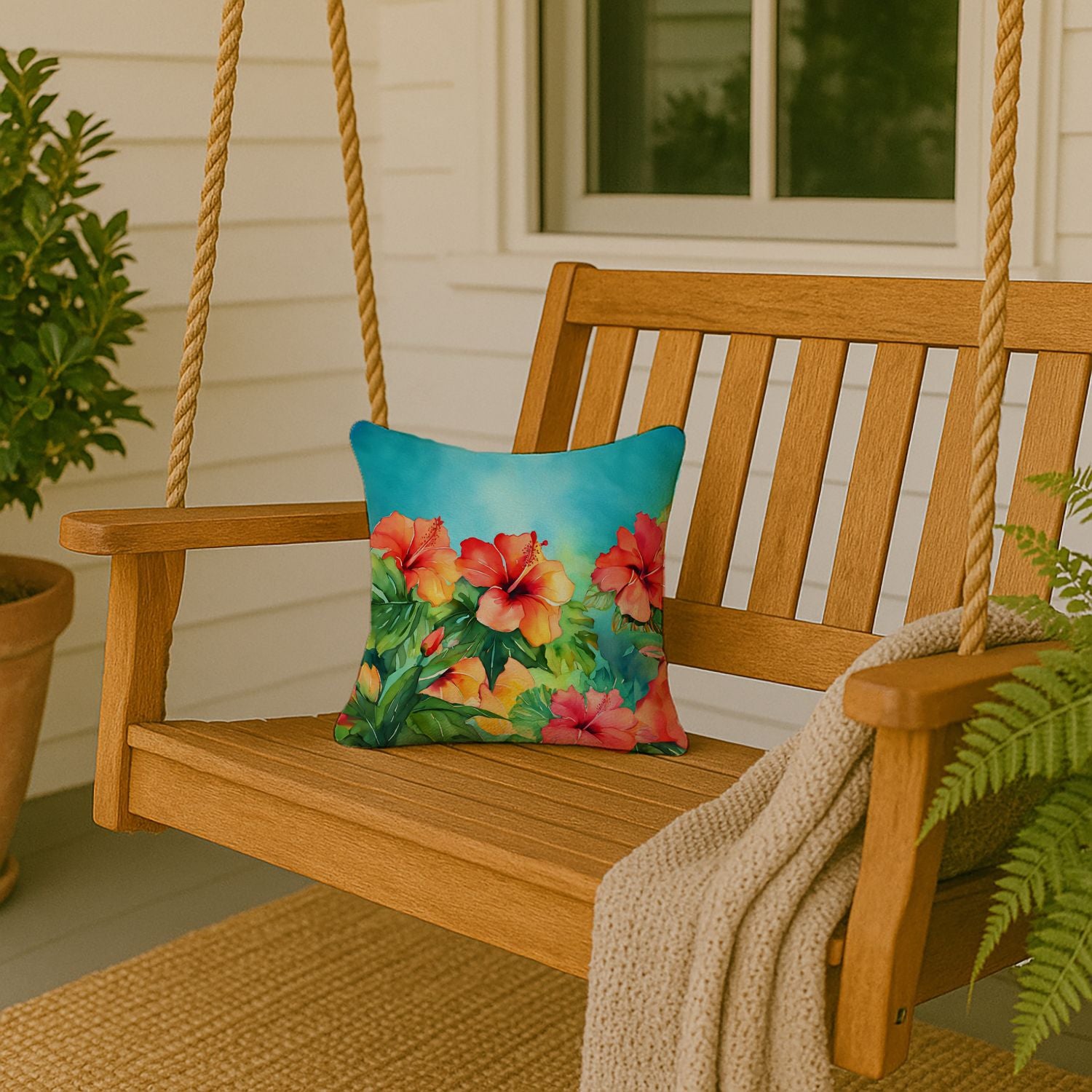 Hawaii Hibiscus Pillow