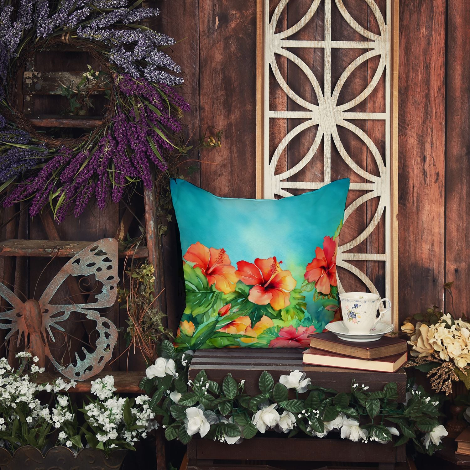 Hawaii Hibiscus Pillow