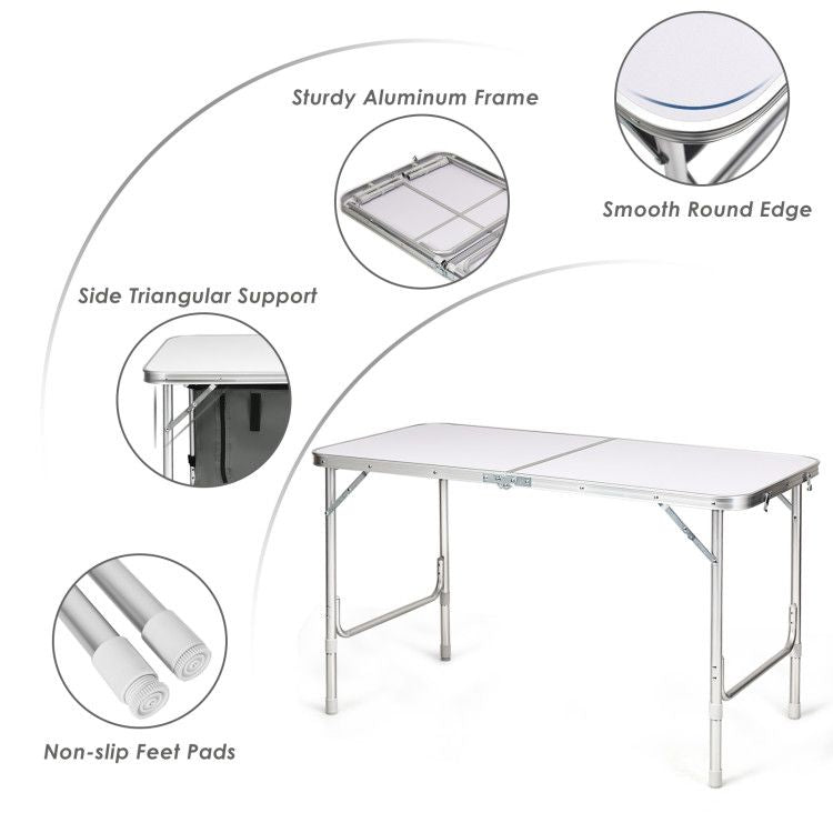 Height Adjustable Folding Camping Table