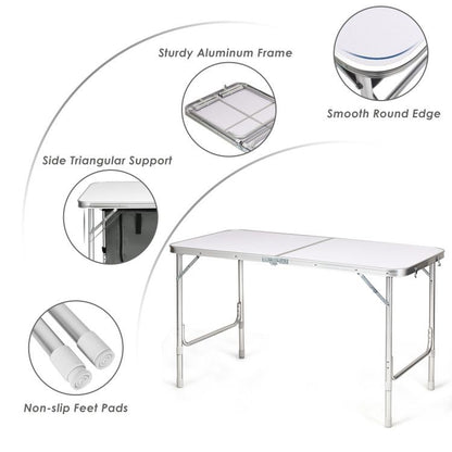 Height Adjustable Folding Camping Table