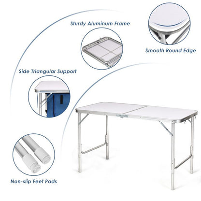 Height Adjustable Folding Camping Table