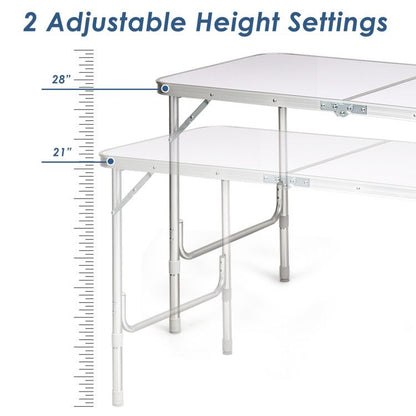 Height Adjustable Folding Camping Table