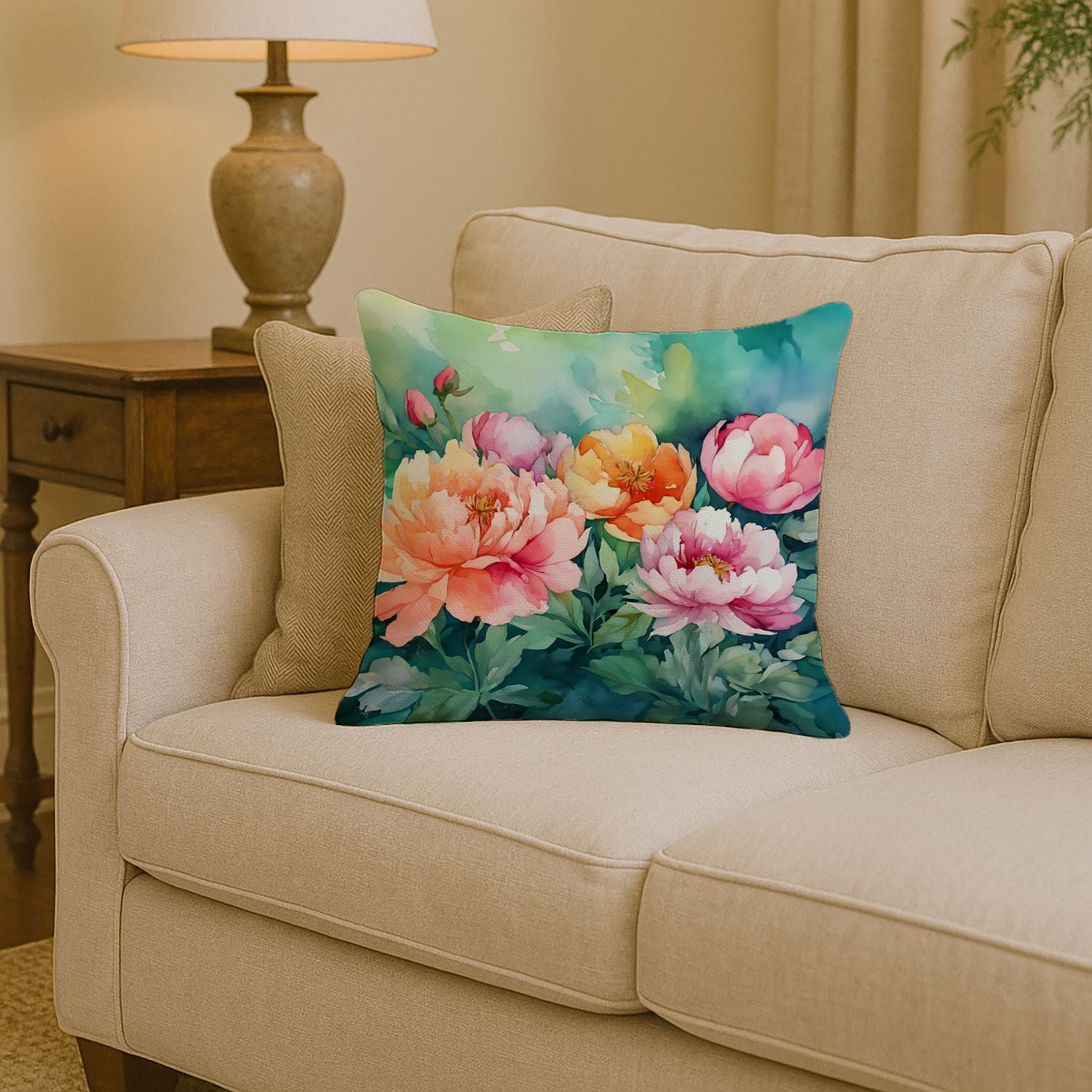 Indiana Peonies Pillow