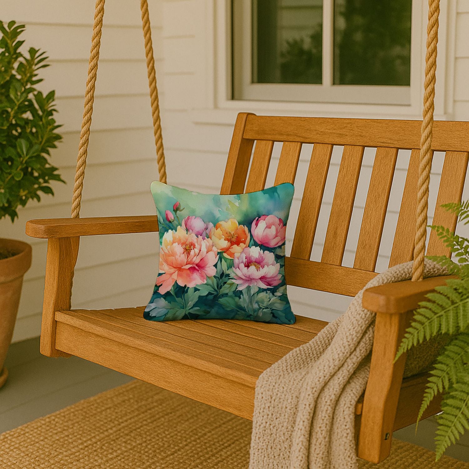 Indiana Peonies Pillow