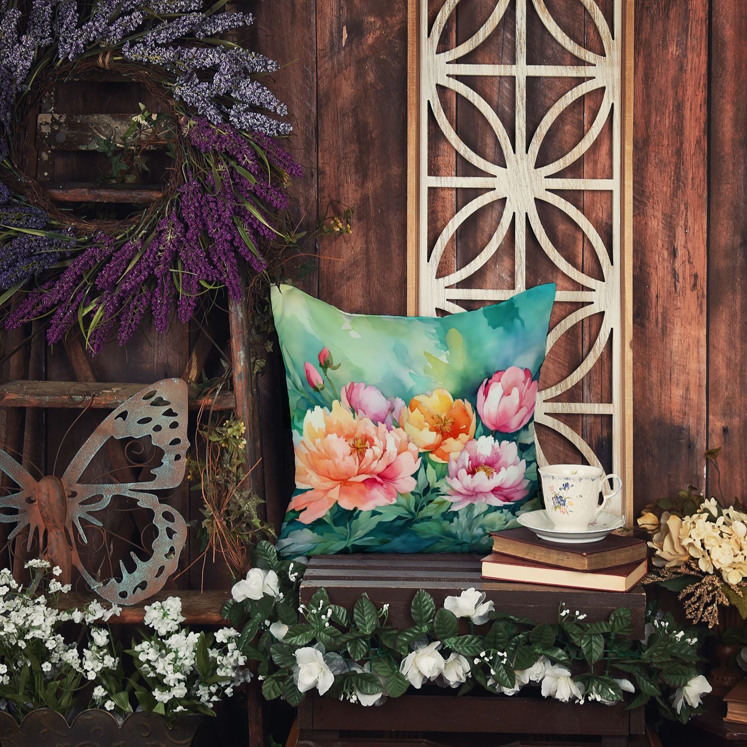 Indiana Peonies Pillow