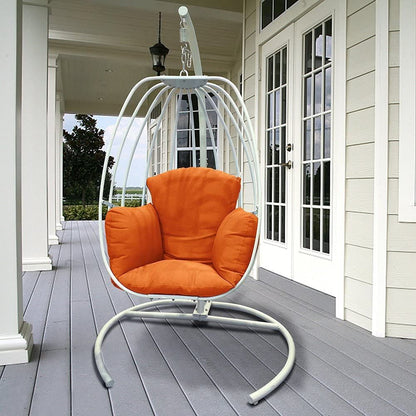 Indoor Outdoor Egg Swing Chair With Cushion and C-stand