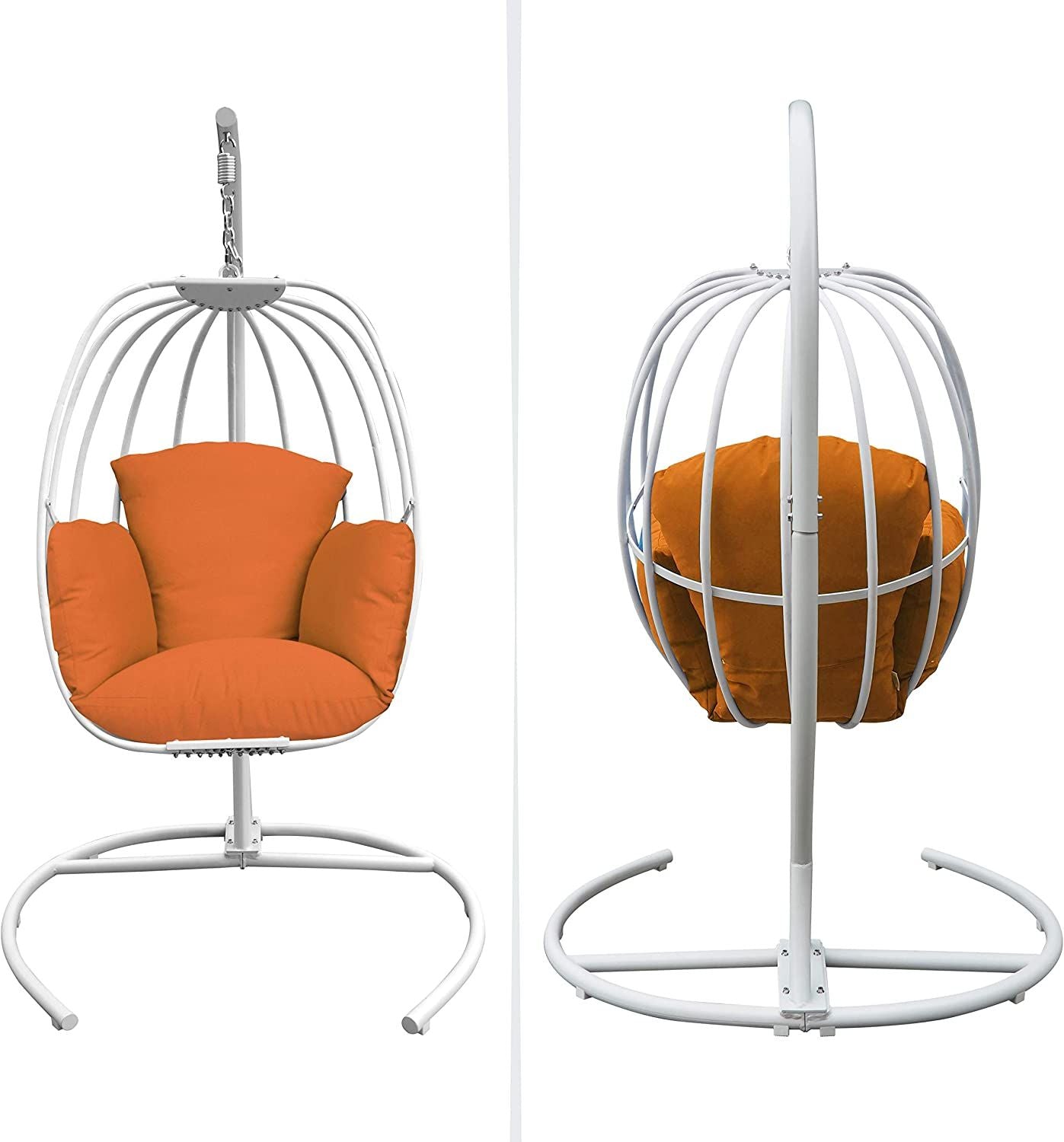 Indoor Outdoor Egg Swing Chair With Cushion and C-stand
