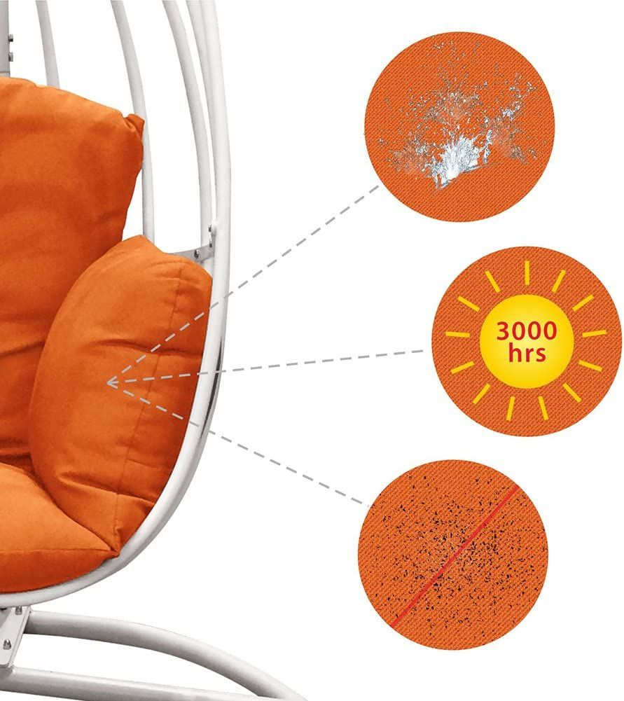 Indoor Outdoor Egg Swing Chair With Cushion and C-stand