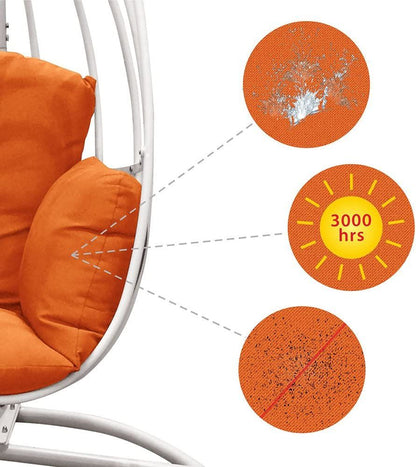 Indoor Outdoor Egg Swing Chair With Cushion and C-stand