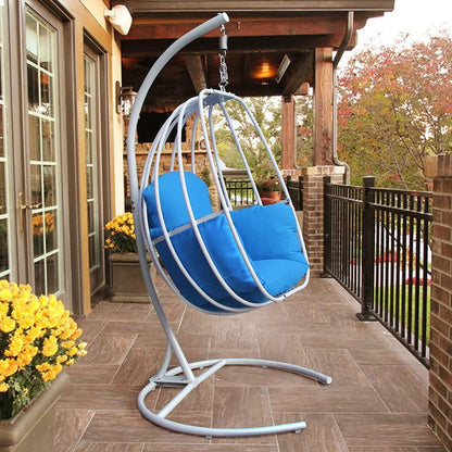 Indoor Outdoor Egg Swing Chair With Cushion and C-stand