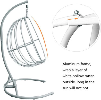 Indoor Outdoor Egg Swing Chair With Cushion and C-stand