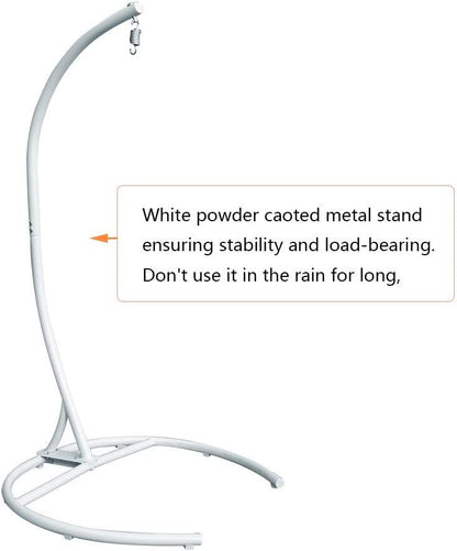 Indoor Outdoor Egg Swing Chair With Cushion and C-stand