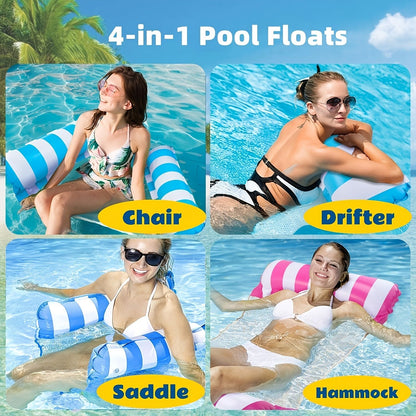 Inflatable Pool Float Hammock Lounge Chair