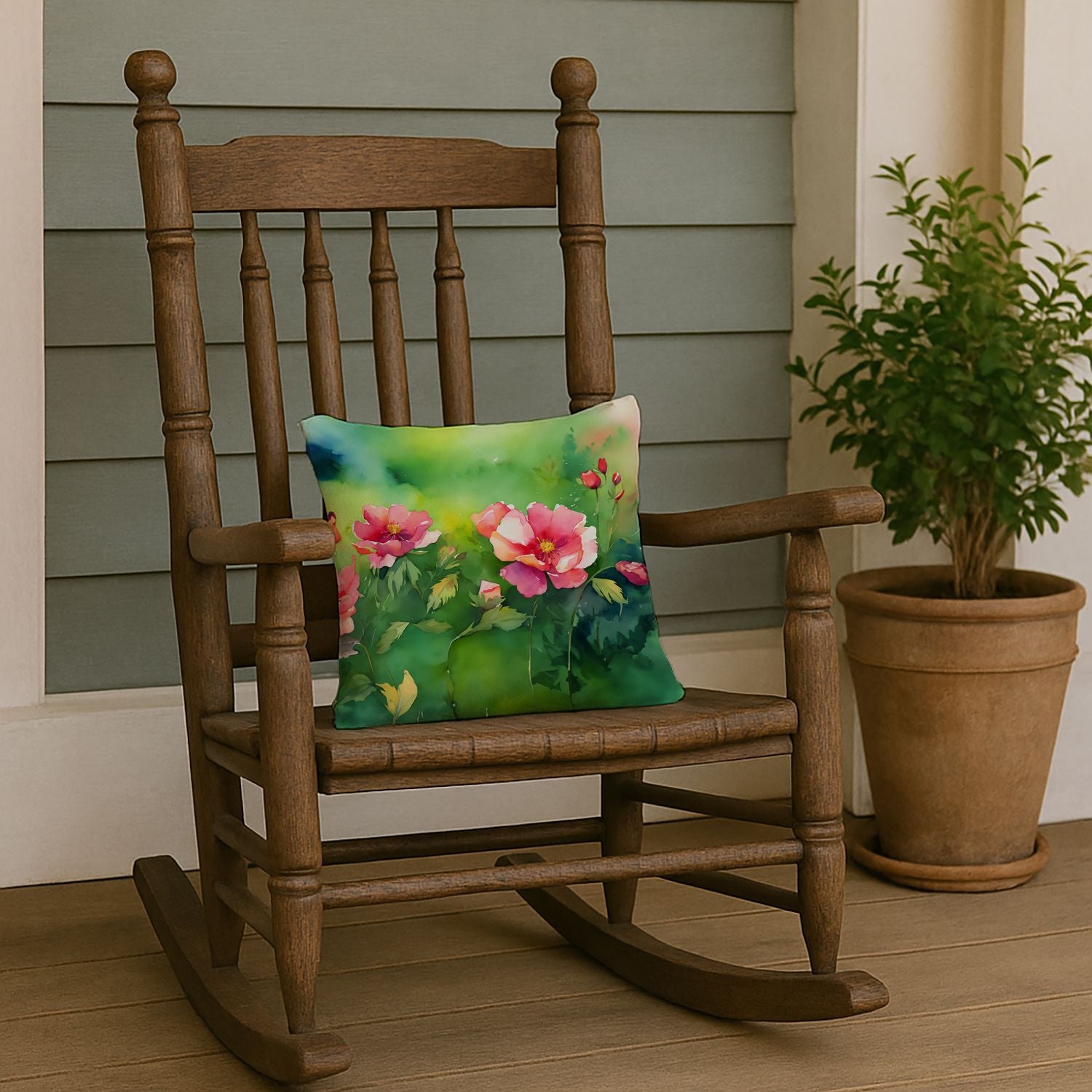 Iowa Prairie Roses Pillow