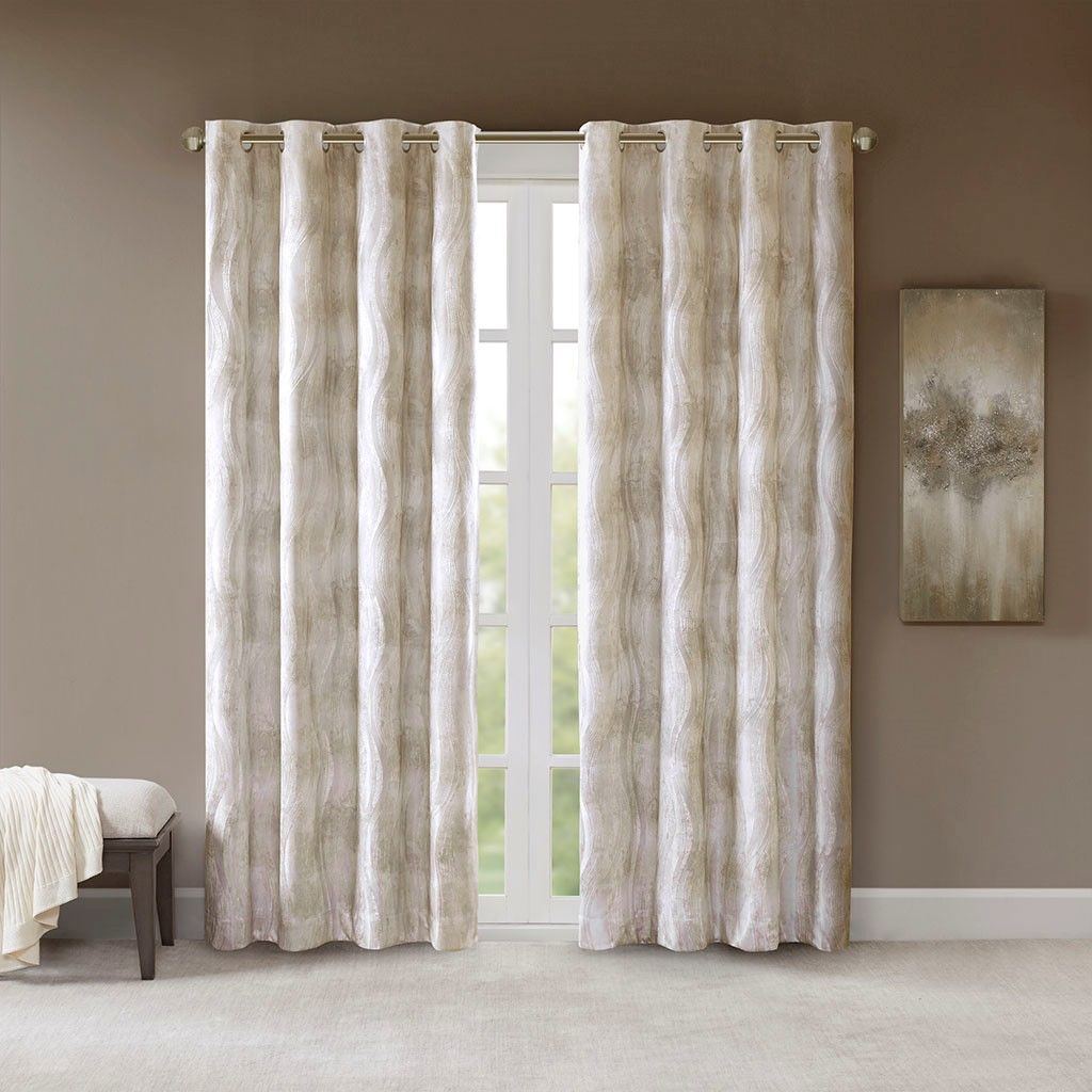 Jacquard Grommet Total Blackout Curtain Panel