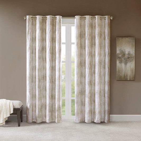Jacquard Grommet Total Blackout Curtain Panel