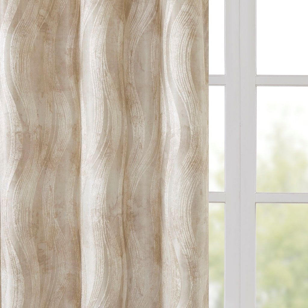 Jacquard Grommet Total Blackout Curtain Panel
