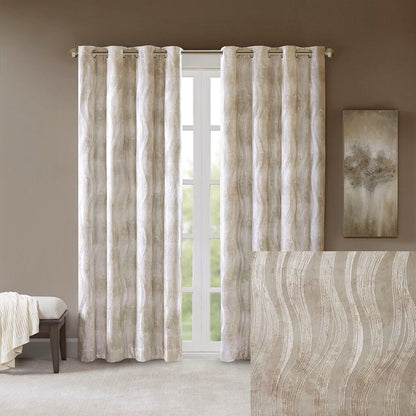 Jacquard Grommet Total Blackout Curtain Panel