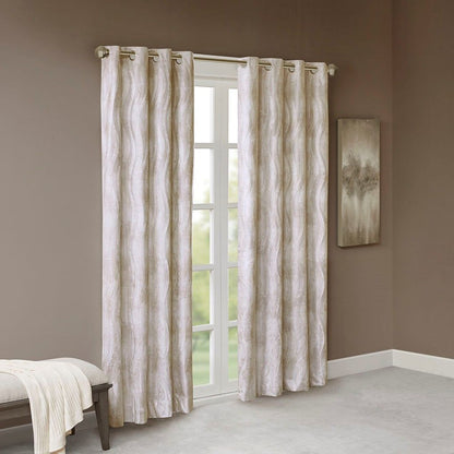 4Jacquard Grommet Total Blackout Curtain Panel