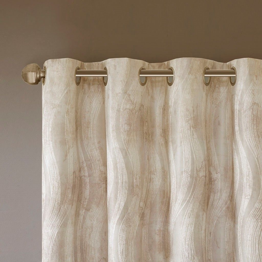 4Jacquard Grommet Total Blackout Curtain Panel