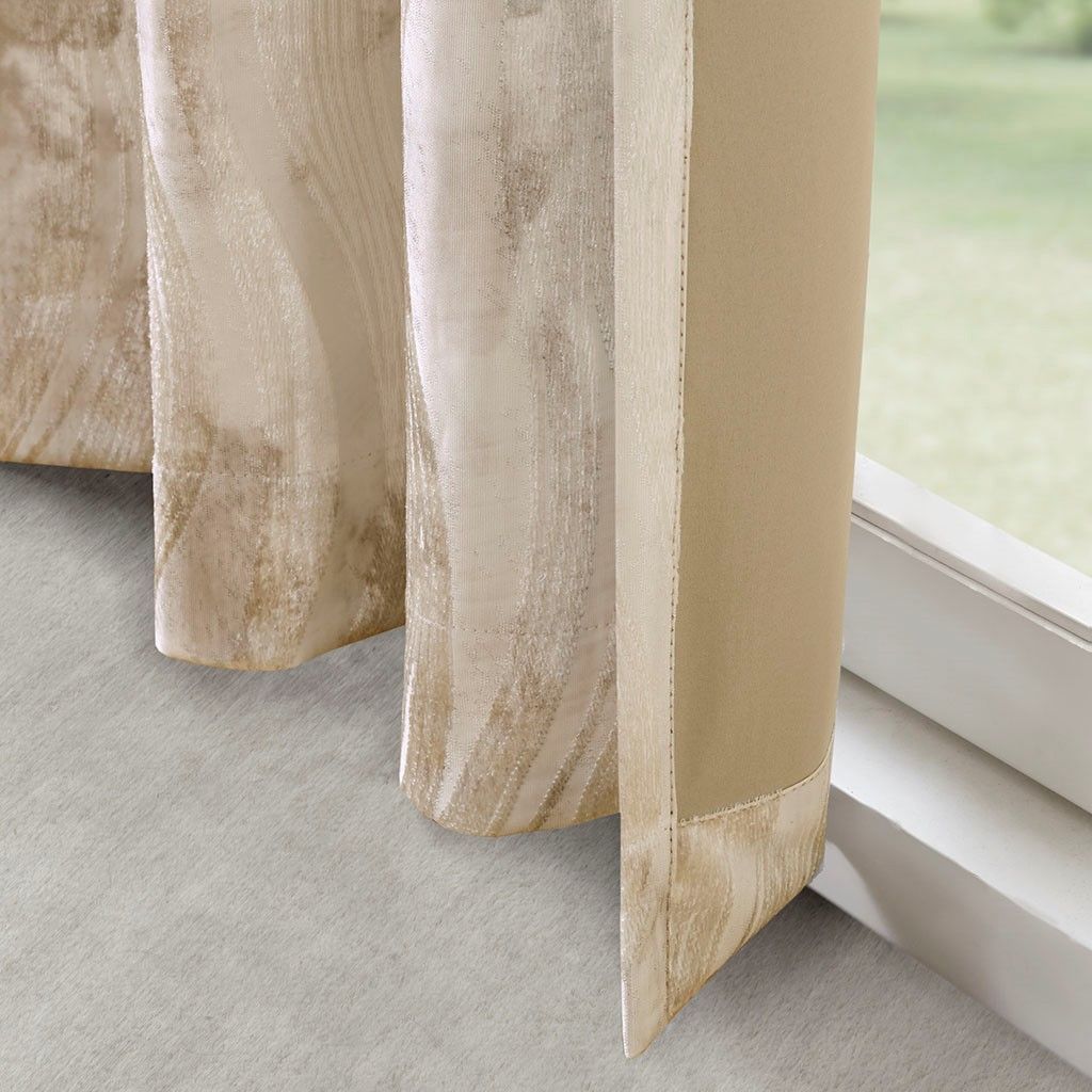 Jacquard Grommet Total Blackout Curtain Panel