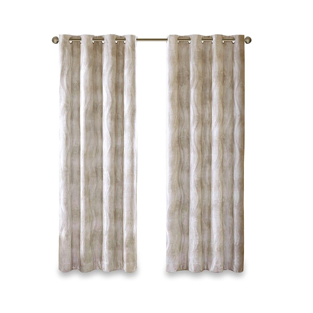Jacquard Grommet Total Blackout Curtain Panel