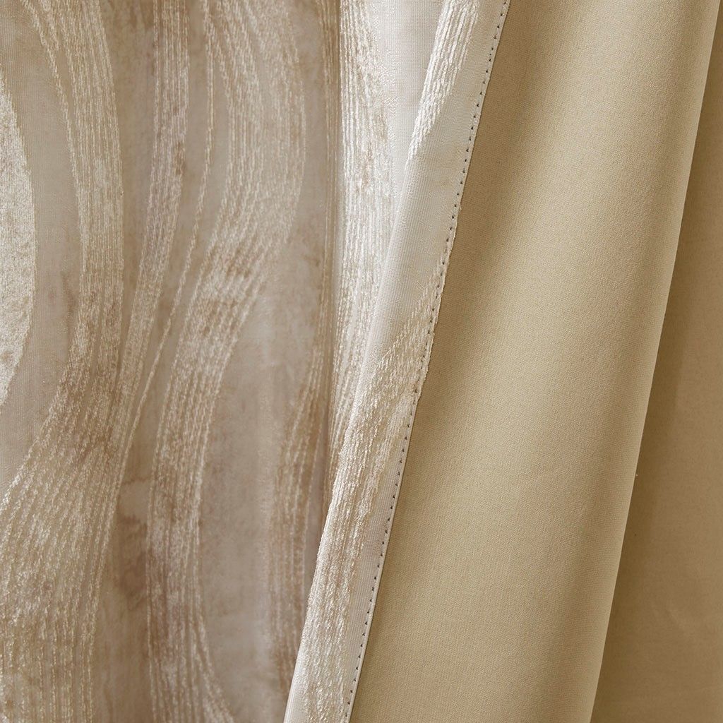 Jacquard Grommet Total Blackout Curtain Panel