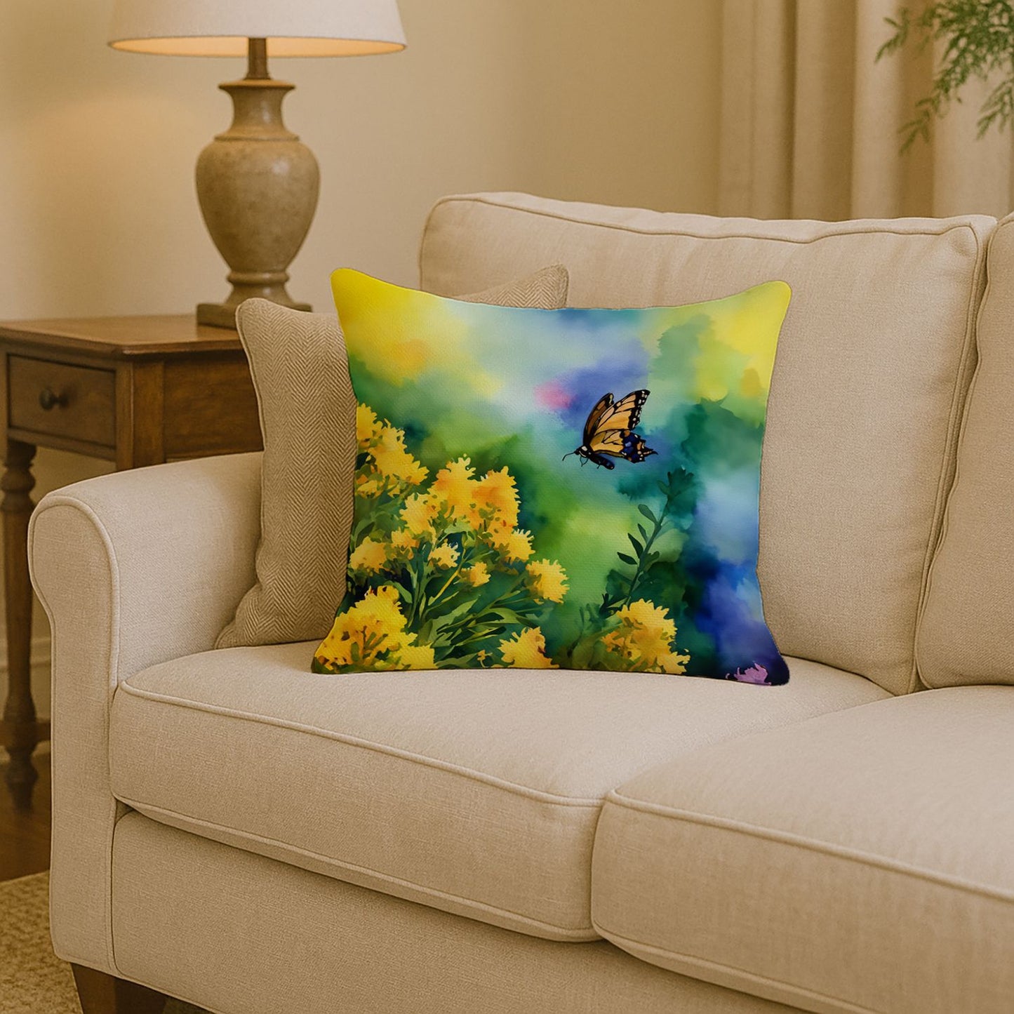 Kentucky Goldenrod Pillow Indoor Outdoor