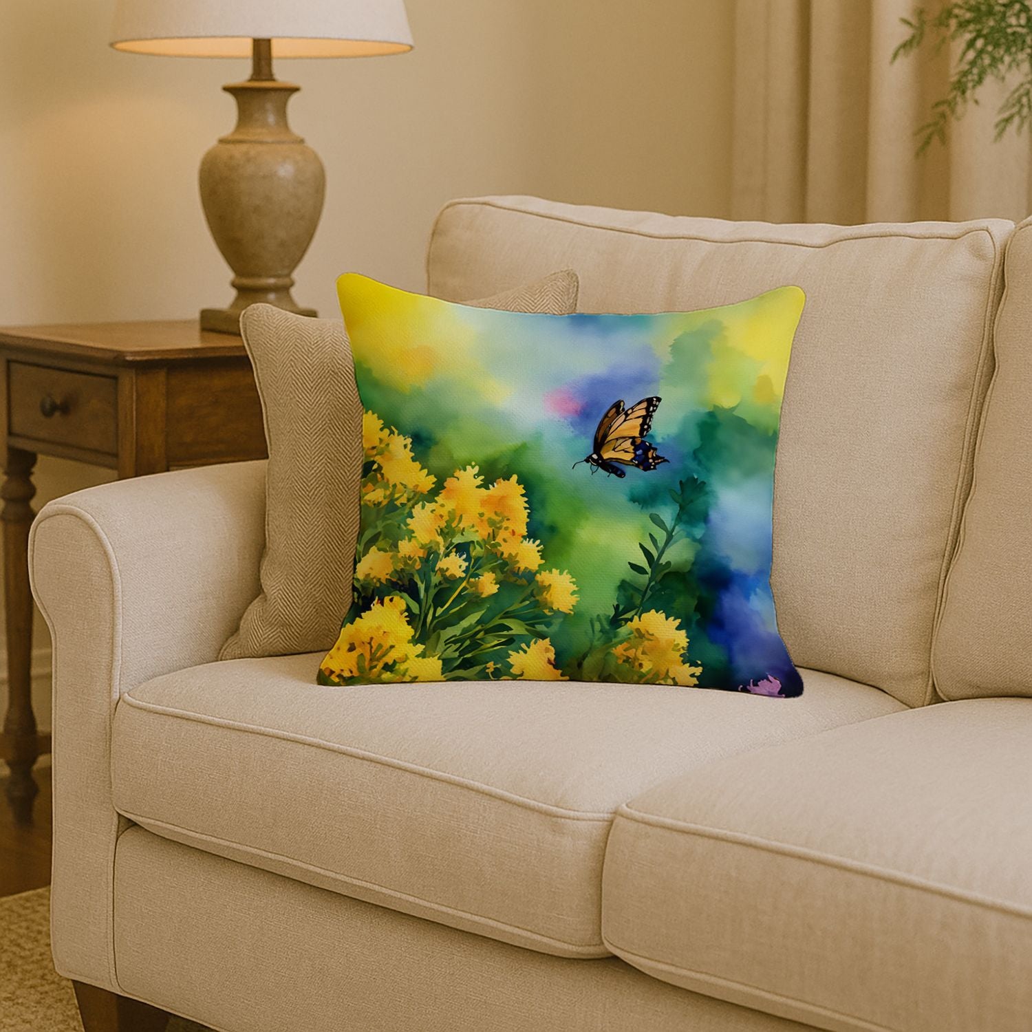 Kentucky Goldenrod Pillow Indoor Outdoor