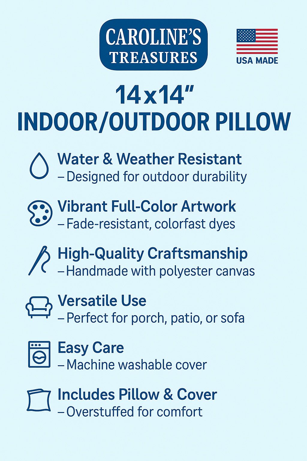 Kentucky Goldenrod Pillow Indoor Outdoor