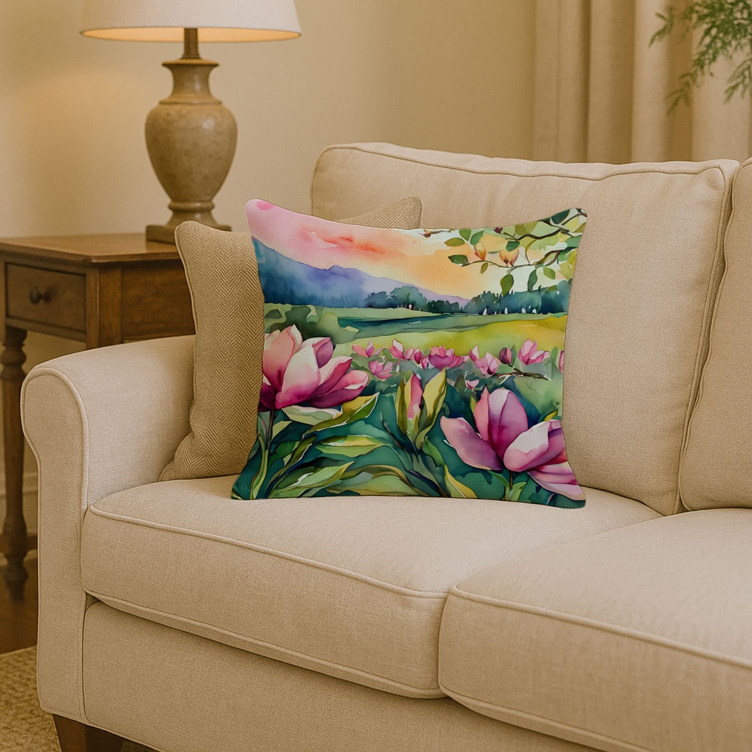 Louisiana Magnolias Pillow