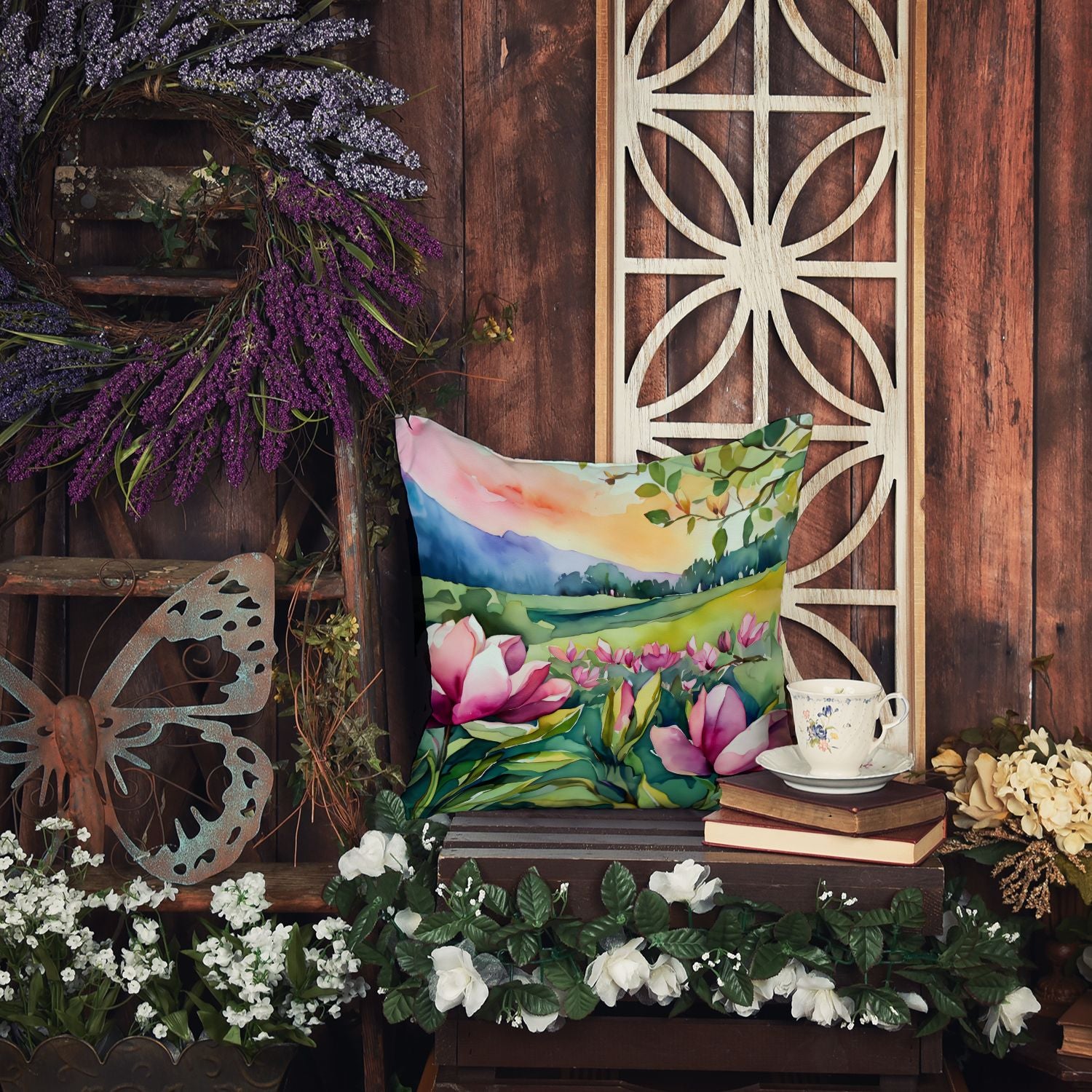 Louisiana Magnolias Pillow